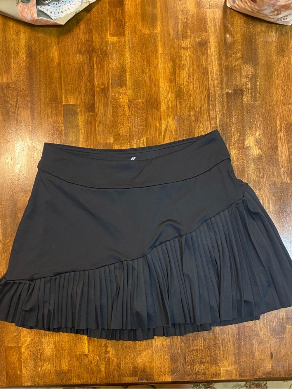 Kyodan Black A-Line Skirt with Pleated Hem